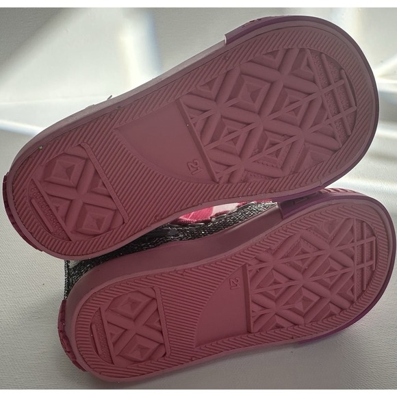 Lelli Kelly Rainbow Sequin High Top Sneakers EU 21 US 5 Toddler Pink Glitter - Picture 7 of 7